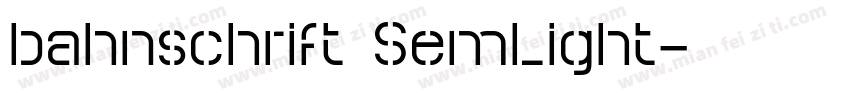 bahnschrift SemLight字体转换
